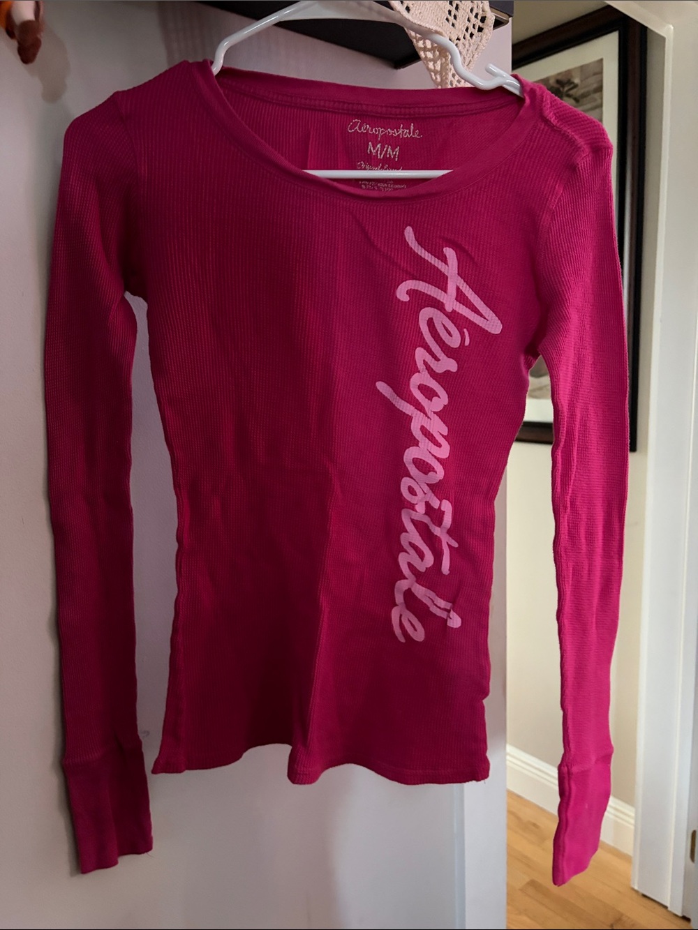 y2k pink aeropostale long sleeve shirt